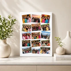 13 photo collage frame scattered polaroids 13 memory wall layout india 13 white 2