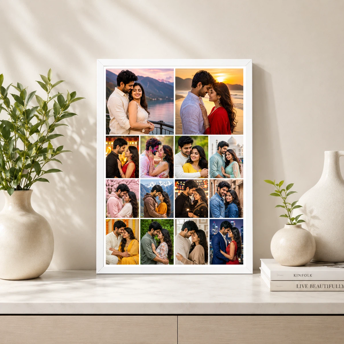 14 Photo Collage Frame 2+4+4+4 Four Tier Layout 4 14 Photo Collage Frame 2+4+4+4 Four Tier Layout - Image 4