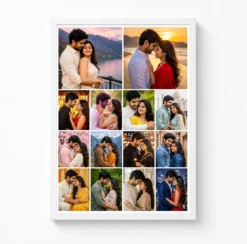 14 Photo Collage Frame 2+4+4+4 Four Tier Layout 6 14 photo collage frame 2 4 4 4 four tier layout india 03 white main
