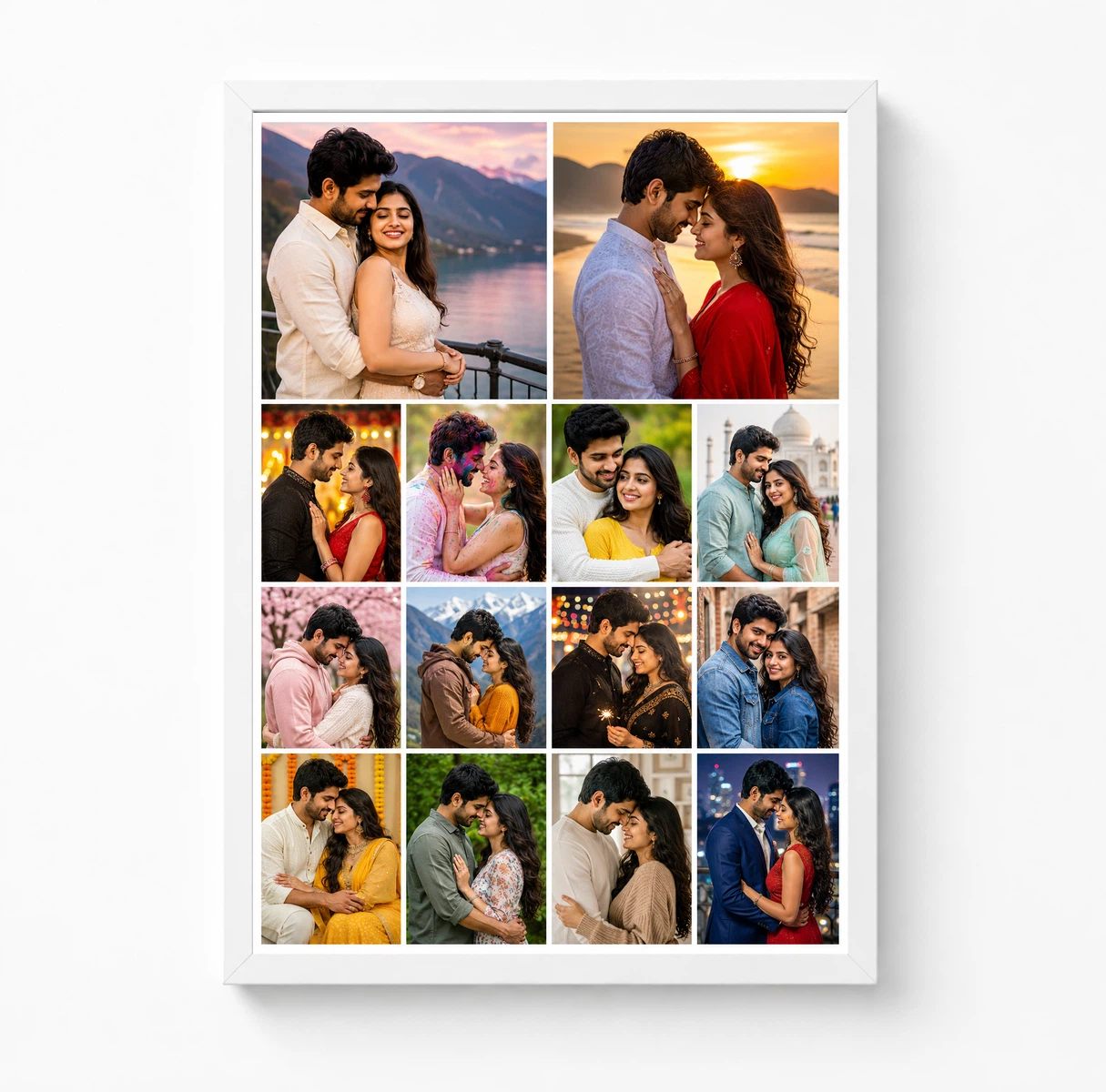 14 Photo Collage Frame 2+4+4+4 Four Tier Layout 3 14 Photo Collage Frame 2+4+4+4 Four Tier Layout - Image 3