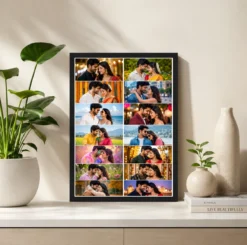 Alternative view of 14 Photo Collage Frame 2x7 Vertical Grid Layout