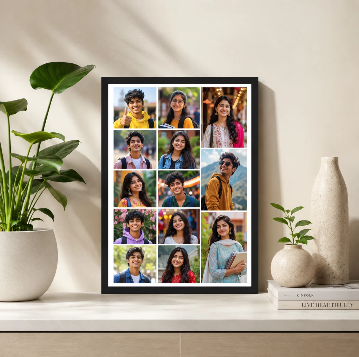 14 Photo Collage Frame 3-Column 5+5+4 Vertical Layout 2 14 Photo Collage Frame 3-Column 5+5+4 Vertical Layout - Image 2