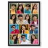 14 photo collage frame 4 4 3 3 four row layout india 08 black main