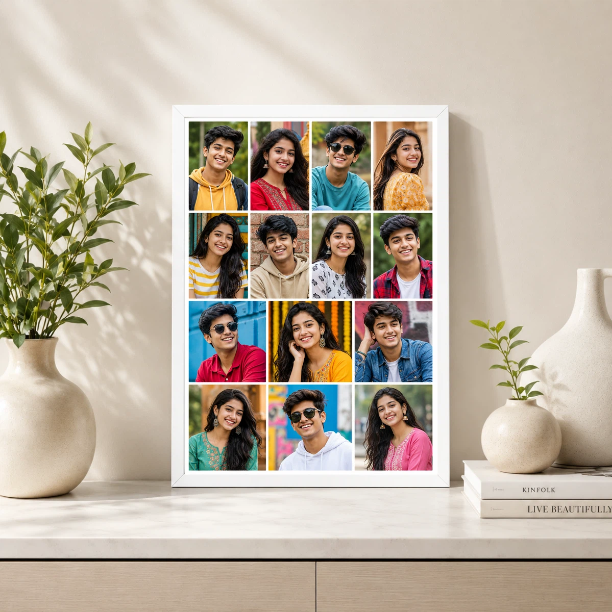 14 Photo Collage Frame 4+4+3+3 Four Row Layout 4 14 Photo Collage Frame 4+4+3+3 Four Row Layout - Image 4