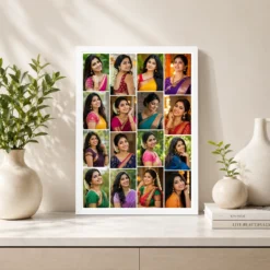 14 photo collage frame 4 col 4 4 3 3 uneven column layout india 07 white 2