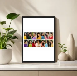 Alternative view of 14 Photo Collage Frame 7x2 Wide Grid Layout