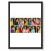 14 Photo Collage Frame 7x2 Wide Grid Layout 9 14 photo collage frame 7x2 wide grid layout india 09 black main
