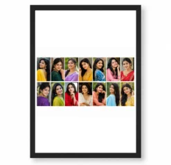 14 Photo Collage Frame 7x2 Wide Grid Layout