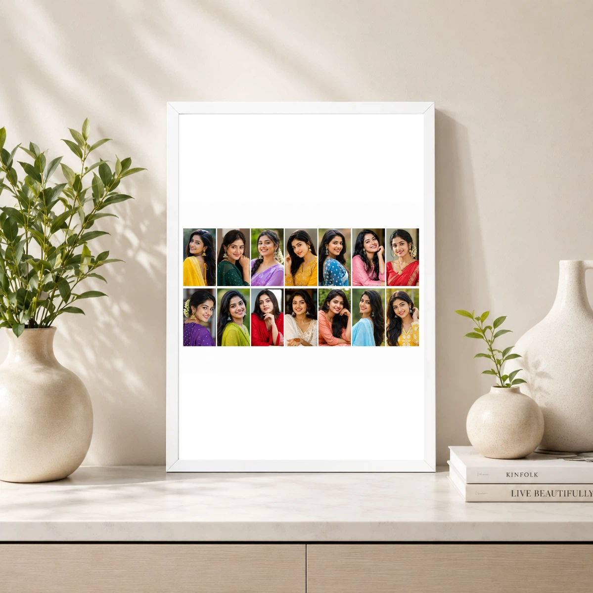 14 Photo Collage Frame 7x2 Wide Grid Layout 4 14 Photo Collage Frame 7x2 Wide Grid Layout - Image 4