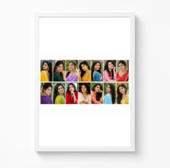 14 Photo Collage Frame 7x2 Wide Grid Layout 6 14 photo collage frame 7x2 wide grid layout india 09 white main