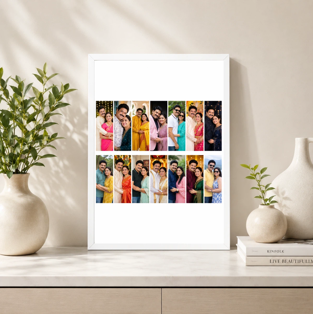 14 Photo Collage Frame Brick Pattern 7+7 Offset Layout 4 14 Photo Collage Frame Brick Pattern 7+7 Offset Layout - Image 4