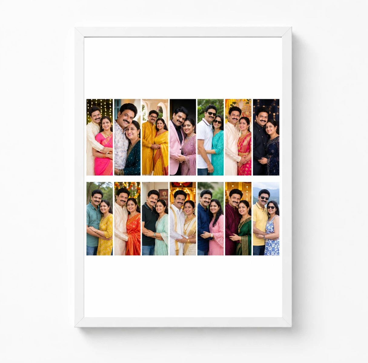 14 Photo Collage Frame Brick Pattern 7+7 Offset Layout 3 14 Photo Collage Frame Brick Pattern 7+7 Offset Layout - Image 3