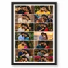 14 photo collage frame matte black 14 silver grid layout india 01 black main