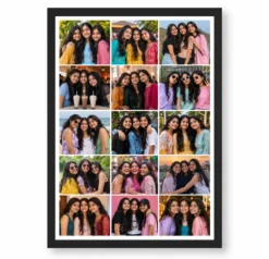 15 Photo Collage Frame 3+3+3+3+3 Five Rows Equal Layout
