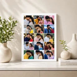 15 photo collage frame 3x5 perfect grid layout india 05 white 2