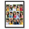 15 photo collage frame 5 5 5 three equal rows layout india 06 black main