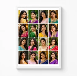 16 photo collage frame 16 rounded corner soft grid layout india 01 white main