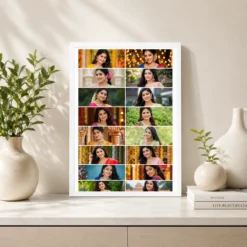 16 Photo Collage Frame 2x8 Tall Grid Layout 7 16 photo collage frame 2x8 tall grid layout india 03 white 2