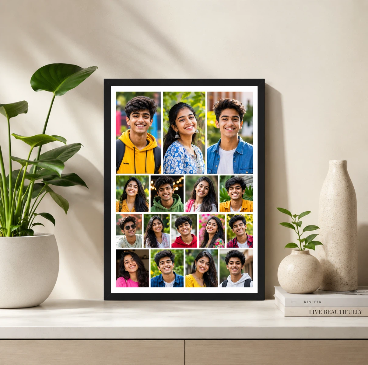 16 Photo Collage Frame 3 Big Hero + 13 Small Grid Layout 2 16 Photo Collage Frame 3 Big Hero + 13 Small Grid Layout - Image 2