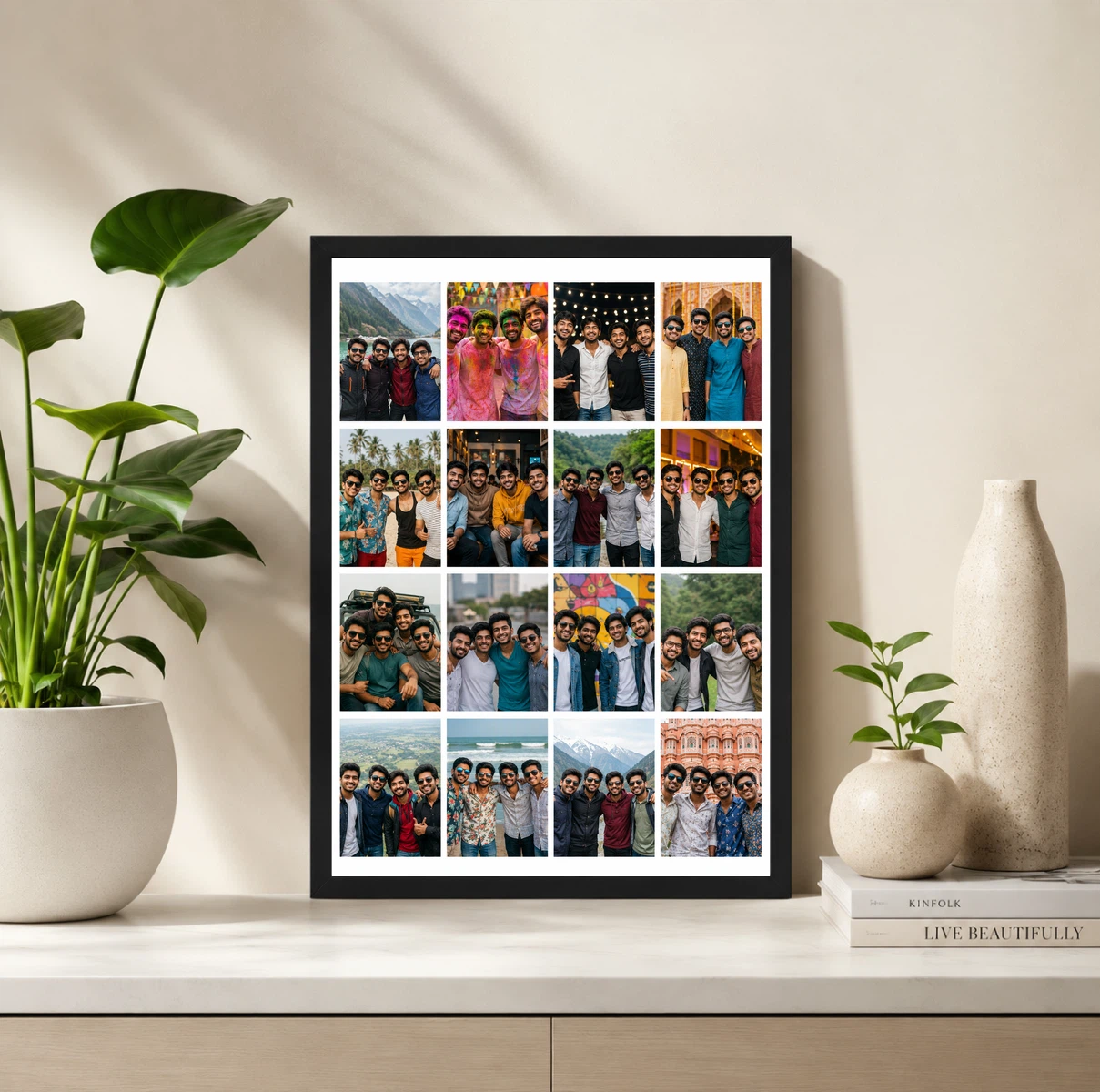16 Photo Collage Frame 4x4 Window Pane Layout 2 16 Photo Collage Frame 4x4 Window Pane Layout - Image 2
