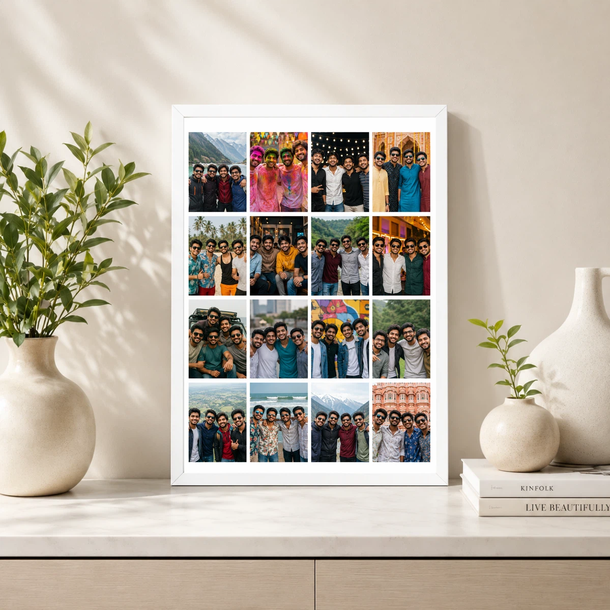 16 Photo Collage Frame 4x4 Window Pane Layout 4 16 Photo Collage Frame 4x4 Window Pane Layout - Image 4