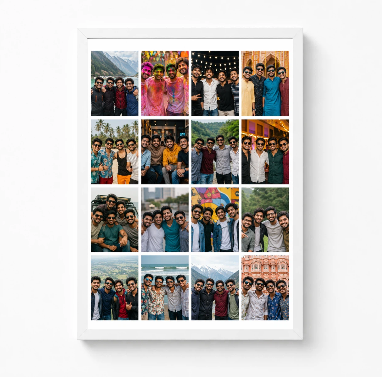 16 Photo Collage Frame 4x4 Window Pane Layout 3 16 Photo Collage Frame 4x4 Window Pane Layout - Image 3