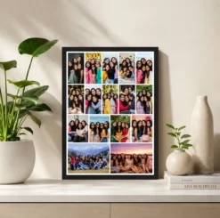 Alternative view of 16 Photo Collage Frame 5+5+4+2 Row Grid Layout