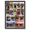 16 photo collage frame 5 5 4 2 row grid layout india 08 black main