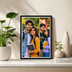 Alternative view of 2 Photo Collage Frame Asymmetric Large Small Duo Wall Art