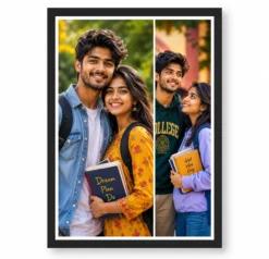 2 Photo Collage Frame Asymmetric Large Small Duo Wall Art