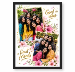 2 Photo Collage Frame Diagonal Split Creative Duo Wall Art