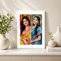 2 Photo Collage Frame Rounded Corner Duo Soft Elegant Design 7 2 photo collage frame rounded corner duo soft elegant design india 05 white 2
