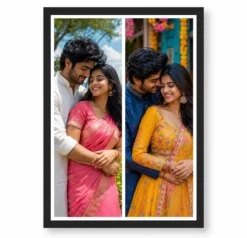 2 Photo Collage Frame Side by Side Equal Portrait Duo Gift