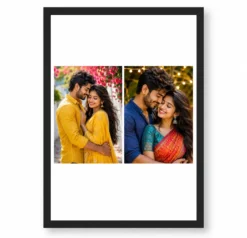 2 Photo Collage Frame Square Duo Centered Grid Layout Gift