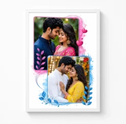 2 Photo Collage Frame Stepped Cascade Offset Duo Wall Art 6 2 photo collage frame stepped cascade offset duo wall art india 09 white main