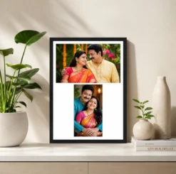 Alternative view of 2 Photo Collage Frame T Shape Wide Top Narrow Bottom Duo