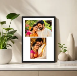 Alternative view of 2 Photo Collage Frame Wide Landscape Portrait Corner Float Duo