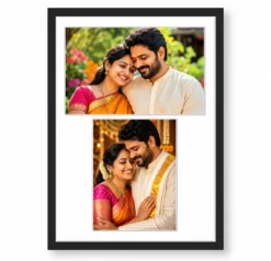 2 Photo Collage Frame Wide Landscape Portrait Corner Float Duo