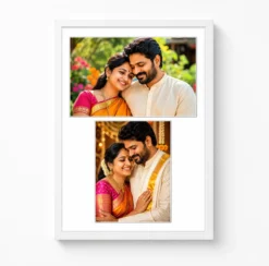 2 Photo Collage Frame Wide Landscape Portrait Corner Float Duo 6 2 photo collage frame wide landscape portrait corner float duo india 11 white main