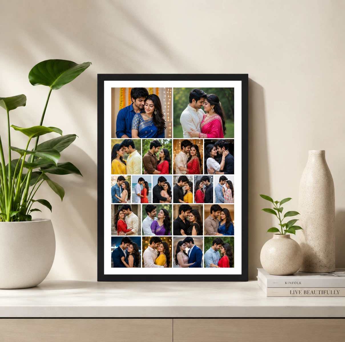 20 Photo Collage Frame 2+4+6+4+4 Expanding Row Layout 2 20 Photo Collage Frame 2+4+6+4+4 Expanding Row Layout - Image 2