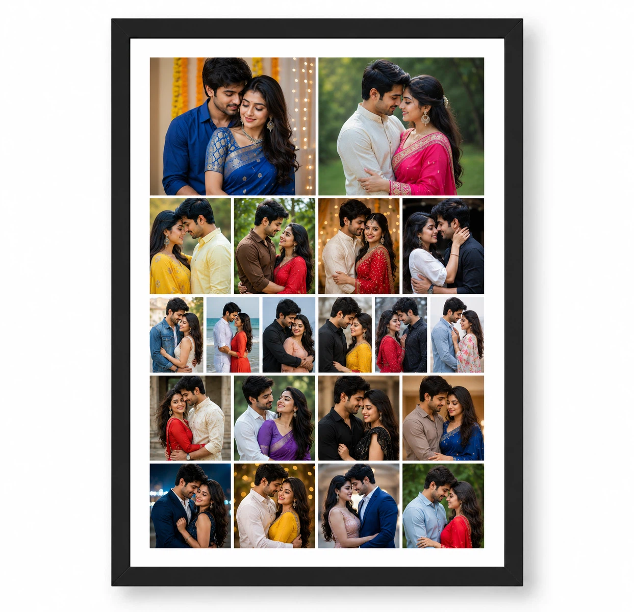 20 Photo Collage Frame 2+4+6+4+4 Expanding Row Layout 1 20 Photo Collage Frame 2+4+6+4+4 Expanding Row Layout