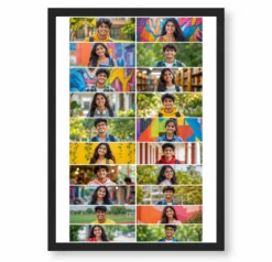 20 Photo Collage Frame 2x10 Tall Dual Column Layout