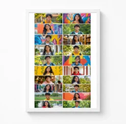 20 photo collage frame 2x10 tall dual column layout india 03 white main