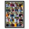 20 photo collage frame 4 4 4 4 4 five rows grid layout india 06 black main