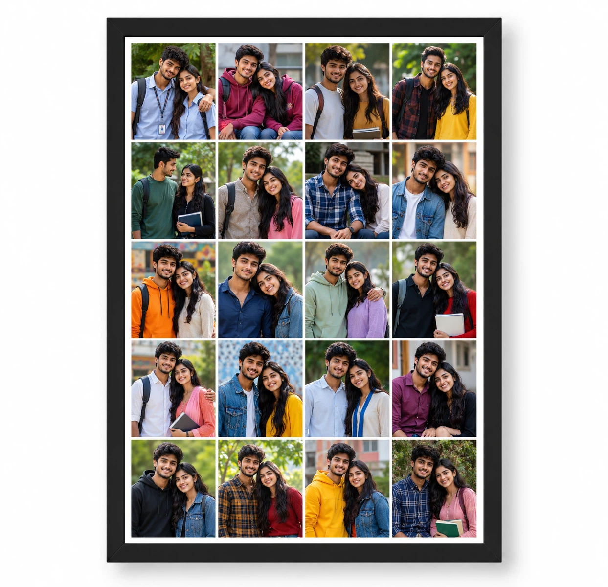 20 Photo Collage Frame 4+4+4+4+4 Five Rows Grid Layout 1 20 Photo Collage Frame 4+4+4+4+4 Five Rows Grid Layout