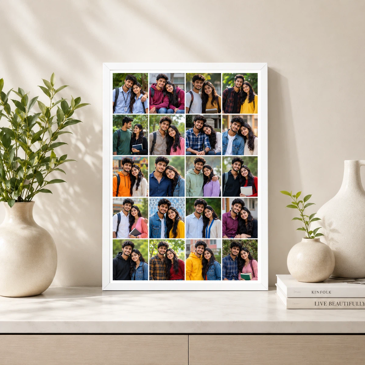 20 Photo Collage Frame 4+4+4+4+4 Five Rows Grid Layout 4 20 Photo Collage Frame 4+4+4+4+4 Five Rows Grid Layout - Image 4