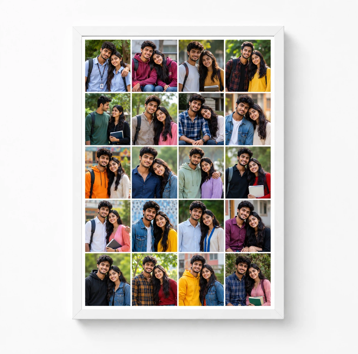 20 Photo Collage Frame 4+4+4+4+4 Five Rows Grid Layout 3 20 Photo Collage Frame 4+4+4+4+4 Five Rows Grid Layout - Image 3