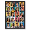 20 photo collage frame 4 column 5 each vertical layout india 05 black main