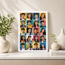 20 photo collage frame 4 column 5 each vertical layout india 05 white 2