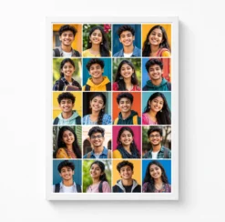 20 photo collage frame 4 column 5 each vertical layout india 05 white main